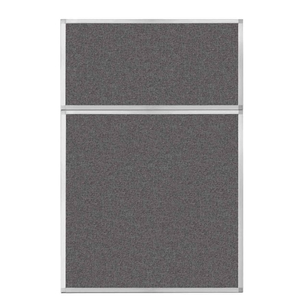 Versare Hush Panel Configurable Cubicle Partition 4' x 6' Charcoal Gray Fabric 1850607